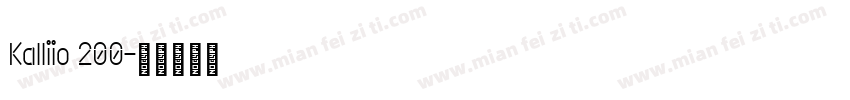 Kalliio 200字体转换